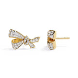 Ivana Jewels Earrings Delicate Diamond Bow Earrings