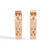 Ivana Jewels Earrings Diamond Accent Hoop Earrings