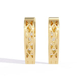Ivana Jewels Earrings Diamond Accent Hoop Earrings