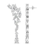 Ivana Jewels Earrings Diamond Cluster Cascade Earrings