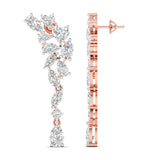 Ivana Jewels Earrings Diamond Cluster Cascade Earrings