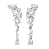 Ivana Jewels Earrings Diamond Cluster Cascade Earrings