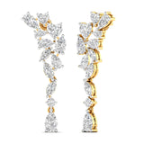 Ivana Jewels Earrings Diamond Cluster Cascade Earrings