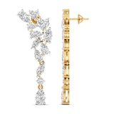 Ivana Jewels Earrings Diamond Cluster Cascade Earrings