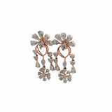 Ivana Jewels Earrings Flower Diamond Dangle Earrings
