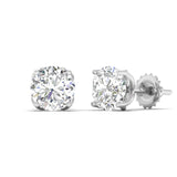 Ivana Jewels Earrings Four-Prong Diamond Stud Earrings
