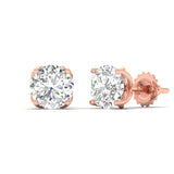 Ivana Jewels Earrings Four-Prong Diamond Stud Earrings