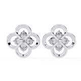 Ivana Jewels Earrings Four-Stone Clover Diamond Earrings