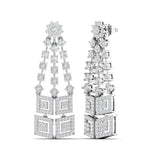 Ivana Jewels Earrings Geometric Diamond Dangle Earrings
