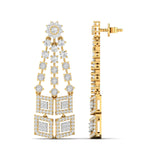 Ivana Jewels Earrings Geometric Diamond Dangle Earrings