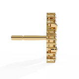 Ivana Jewels Earrings Geometric Diamond Stud Earrings