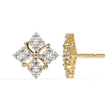 Ivana Jewels Earrings Geometric Diamond Stud Earrings