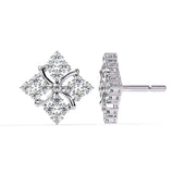 Ivana Jewels Earrings Geometric Diamond Stud Earrings