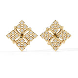 Ivana Jewels Earrings Geometric Diamond Stud Earrings
