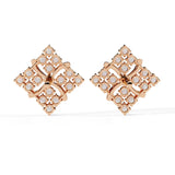 Ivana Jewels Earrings Geometric Diamond Stud Earrings