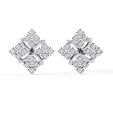 Ivana Jewels Earrings Geometric Diamond Stud Earrings