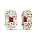 Ivana Jewels Earrings Gold Emerald Drop Earrings