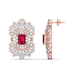 Ivana Jewels Earrings Gold Emerald Drop Earrings