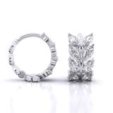 Ivana Jewels Earrings Laurel leaf Hoop Huggies Earrings