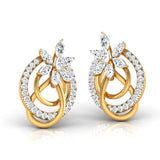 Ivana Jewels Earrings Marquise & Round Diamond Knot Earring