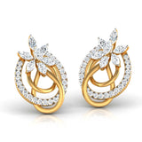 Ivana Jewels Earrings Marquise & Round Diamond Knot Earring