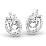 Ivana Jewels Earrings Marquise & Round Diamond Knot Earring