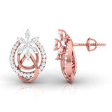 Ivana Jewels Earrings Marquise & Round Diamond Knot Earring