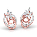 Ivana Jewels Earrings Marquise & Round Diamond Knot Earring