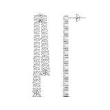Ivana Jewels Earrings Minimalist Diamond Bar Earrings