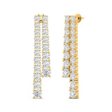 Ivana Jewels Earrings Minimalist Diamond Bar Earrings