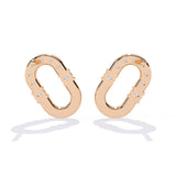 Ivana Jewels Earrings Minimalist Oval Diamond Earrings