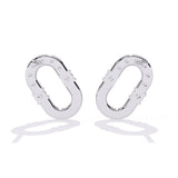 Ivana Jewels Earrings Minimalist Oval Diamond Earrings