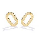 Ivana Jewels Earrings Minimalist Oval Diamond Earrings