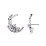 Ivana Jewels Earrings Modern Hoop Diamond Earrings
