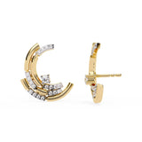 Ivana Jewels Earrings Modern Hoop Diamond Earrings