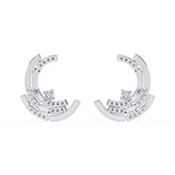 Ivana Jewels Earrings Modern Hoop Diamond Earrings
