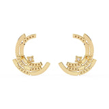 Ivana Jewels Earrings Modern Hoop Diamond Earrings