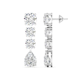 Ivana Jewels Earrings Pear and Round Diamond Earrings