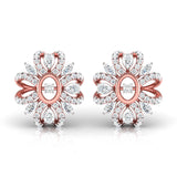 Ivana Jewels Earrings Pear, Marquise & Round Diamond Clustered Stud Earrings