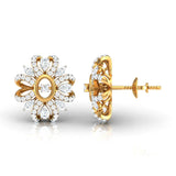 Ivana Jewels Earrings Pear, Marquise & Round Diamond Clustered Stud Earrings