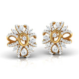 Ivana Jewels Earrings Pear, Marquise & Round Diamond Clustered Stud Earrings