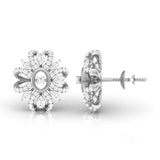 Ivana Jewels Earrings Pear, Marquise & Round Diamond Clustered Stud Earrings