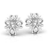 Ivana Jewels Earrings Pear, Marquise & Round Diamond Clustered Stud Earrings