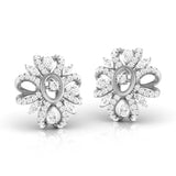 Ivana Jewels Earrings Pear, Marquise & Round Diamond Clustered Stud Earrings