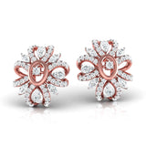 Ivana Jewels Earrings Pear, Marquise & Round Diamond Clustered Stud Earrings