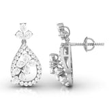 Ivana Jewels Earrings Pear & Round Cut Diamond Teardrop Drop Earrings