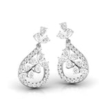 Ivana Jewels Earrings Pear & Round Cut Diamond Teardrop Drop Earrings