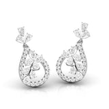 Ivana Jewels Earrings Pear & Round Cut Diamond Teardrop Drop Earrings