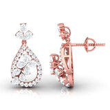 Ivana Jewels Earrings Pear & Round Cut Diamond Teardrop Drop Earrings