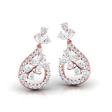 Ivana Jewels Earrings Pear & Round Cut Diamond Teardrop Drop Earrings